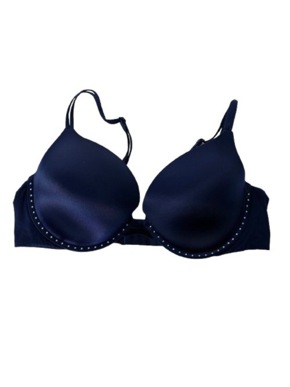 Victoria's Secret Very Sexy Sapphire Crystal Studded Push Up Bra 36C - Picture 2 of 9